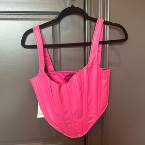 Pink corset top